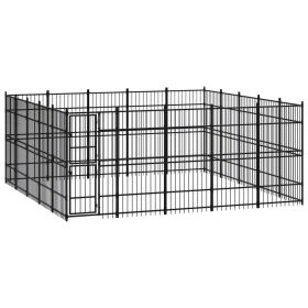 Outdoor Dog Kennel Steel 248 ftÂ²